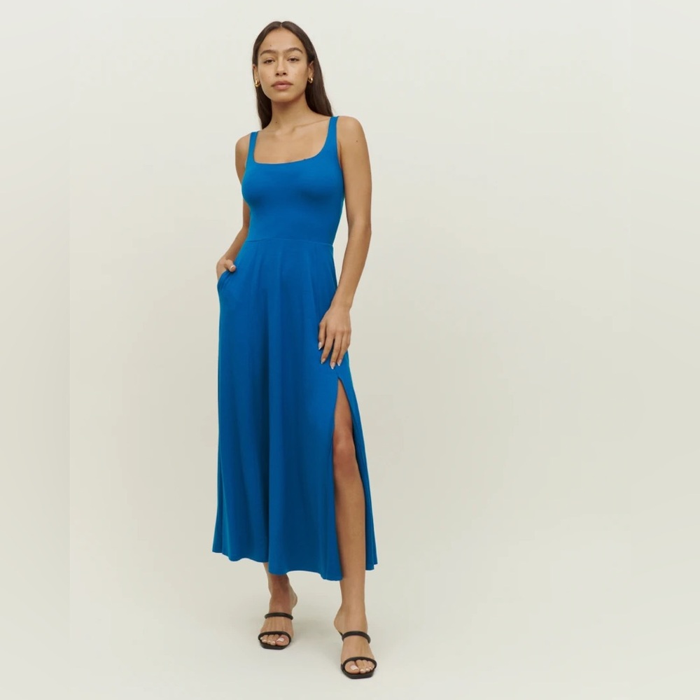 Reformation Allison Knit Dress BNWOT Peacock L